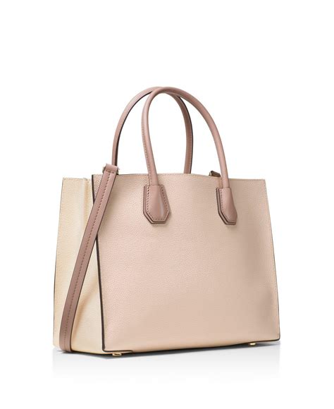 michael kors mercer large color block leather tote|michael kors mercer gallery tote.